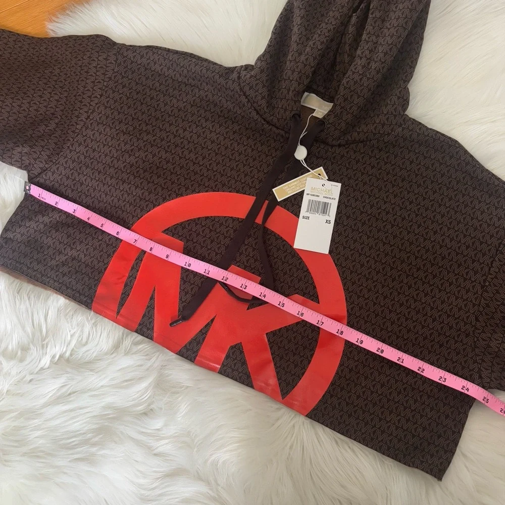 Michael Kors Mini Cropped Logo Hoodie - Picture 3 of 7